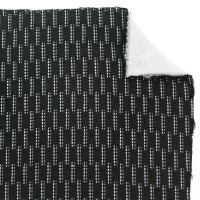 Жаккард «Ока 25» на поролоне (черно-белый, ширина 1,5 м., толщина 4 мм.) клеевое триплирование