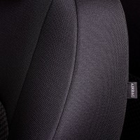 Авточехлы «Lord Auto Дублин Жаккард» Lada Largus l 07.2012-02.2021 г.в., 5 мест, раздельная задняя спинка и сидение (чёрный/стежок серый)