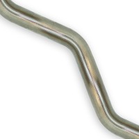 Труба изогнутая змейка Ø55*1.5 угол 45° 13 гибов алюминизированная сталь DX52+AS120