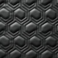 Экокожа стёганая «intipi» Vortex (чёрный/чёрный, ширина 1.35 м, толщина 5.85 мм)