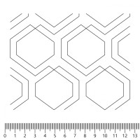 Экокожа стёганая «intipi» Sixangle (светло-серый/серый, ширина 1.35 м, толщина 5.85 мм) перфорация