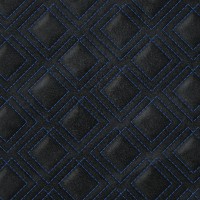 Замша искусственная стёганая «intipi» Twobox (чёрный/синий, ширина 1.35 м, толщина 5.9 мм)