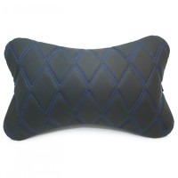 Подушка из экокожи «INTIPI» Romboid (чёрный/синий)