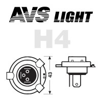 Лампы галогенные «AVS ATLAS» H4 (60/55W)